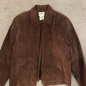 Vintage Brown Suede Leather Jacket